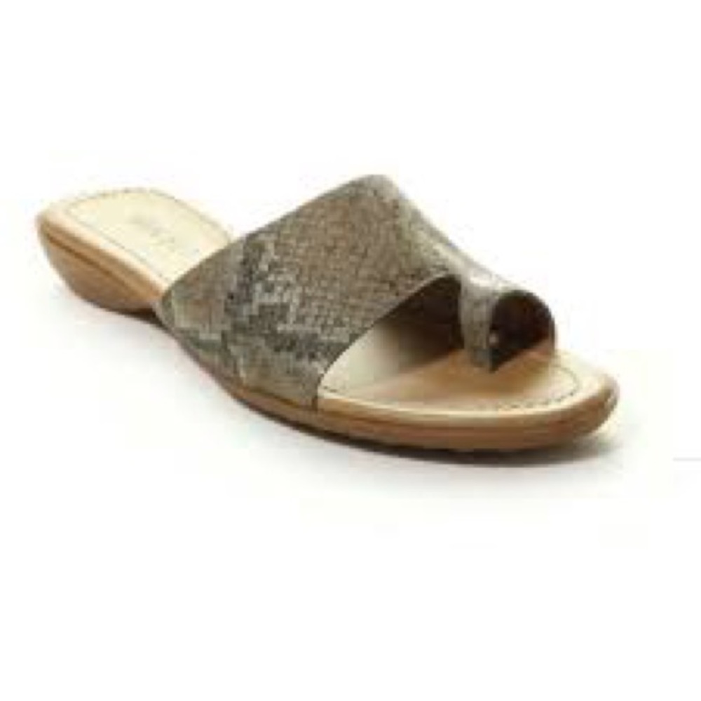 VANELI TALLIS OPAL ROCKFELLER LEATHER TOE SANDALS LIZARD NIB SZ 7.5